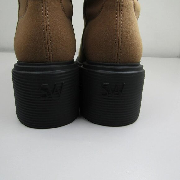 NEW STUART WEITZMAN Women’s 5050 Soho Booties – Brown Suede Chelsea Heel - Picture 4 of 8